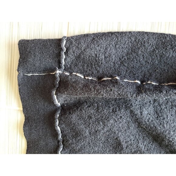 Pelle Pelle XXL Black Wool Crewneck Sweater Stitch Marc Buchanon  Women's - Picture 5 of 9